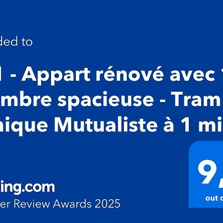 101 - Appart Renove Avec 1 Chambre Spacieuse - Tram Et Clinique Mutualiste A 1 Min Grenoble Dış mekan fotoğraf